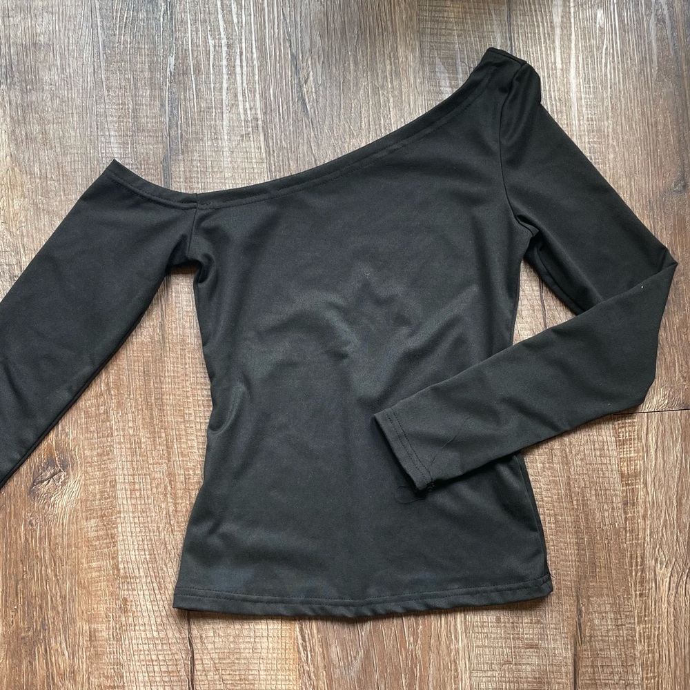 Elegant Black Off-Shoulder Women's Top